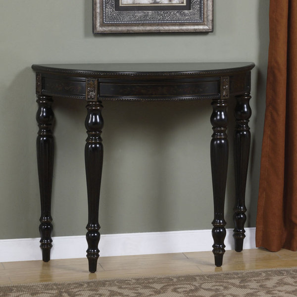 Powell Masterpiece Antique Black & Floral Bird Console Table Wayfair Canada